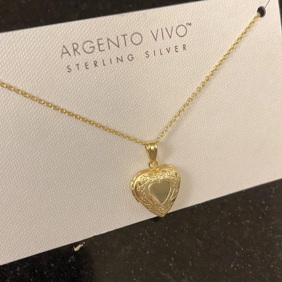 NWT Argento Vivo Heart Locket Necklace - Picture 2 of 6